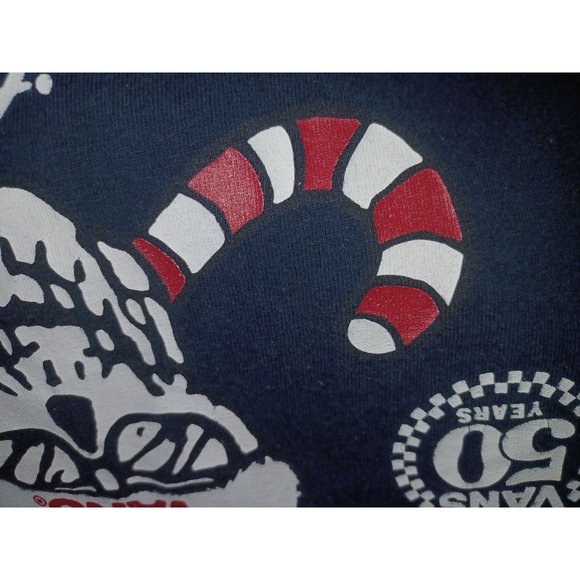 Van Van Doren's Men's Christmas Graphic Tee 2XL Navy Red White - Picture 4 of 4